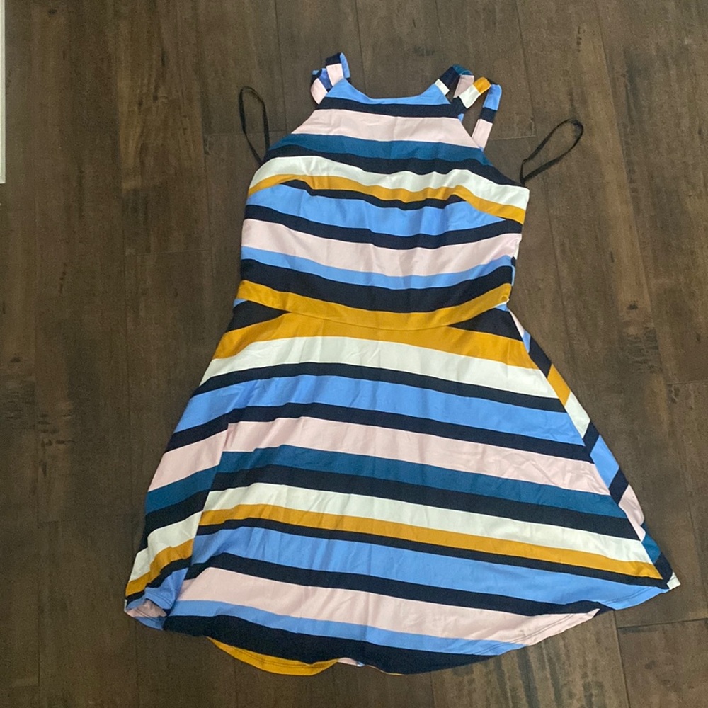 Juniors striped skater dress